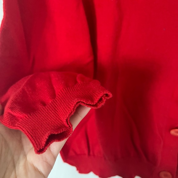SEE BY CHLOÉ Red Button-down Cotton Cardigan - Picture 9 of 10